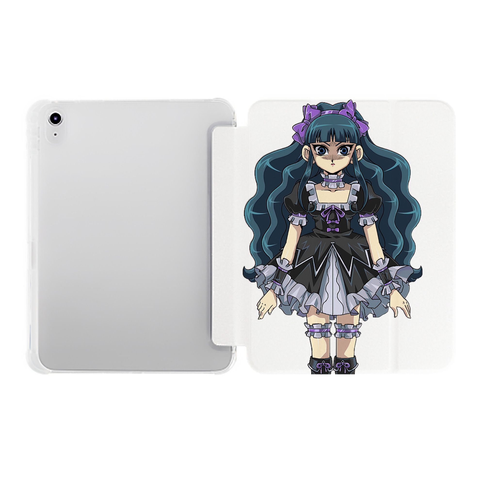 （画像用） 遊☆戯☆王 Yu-Gi-Oh! IPad ケース ペン収納付き 三つ折りスタンド PUレザー×シリコン 対応機種9.5/10.5/10.9インチ